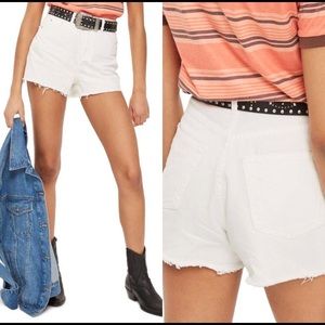 Topshop White Jean Shorts Size 4
